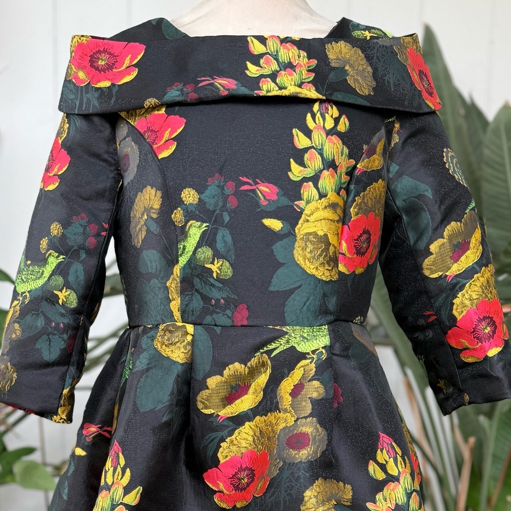 Ashro Black Floral Dress unique gown - Picture 14 of 16